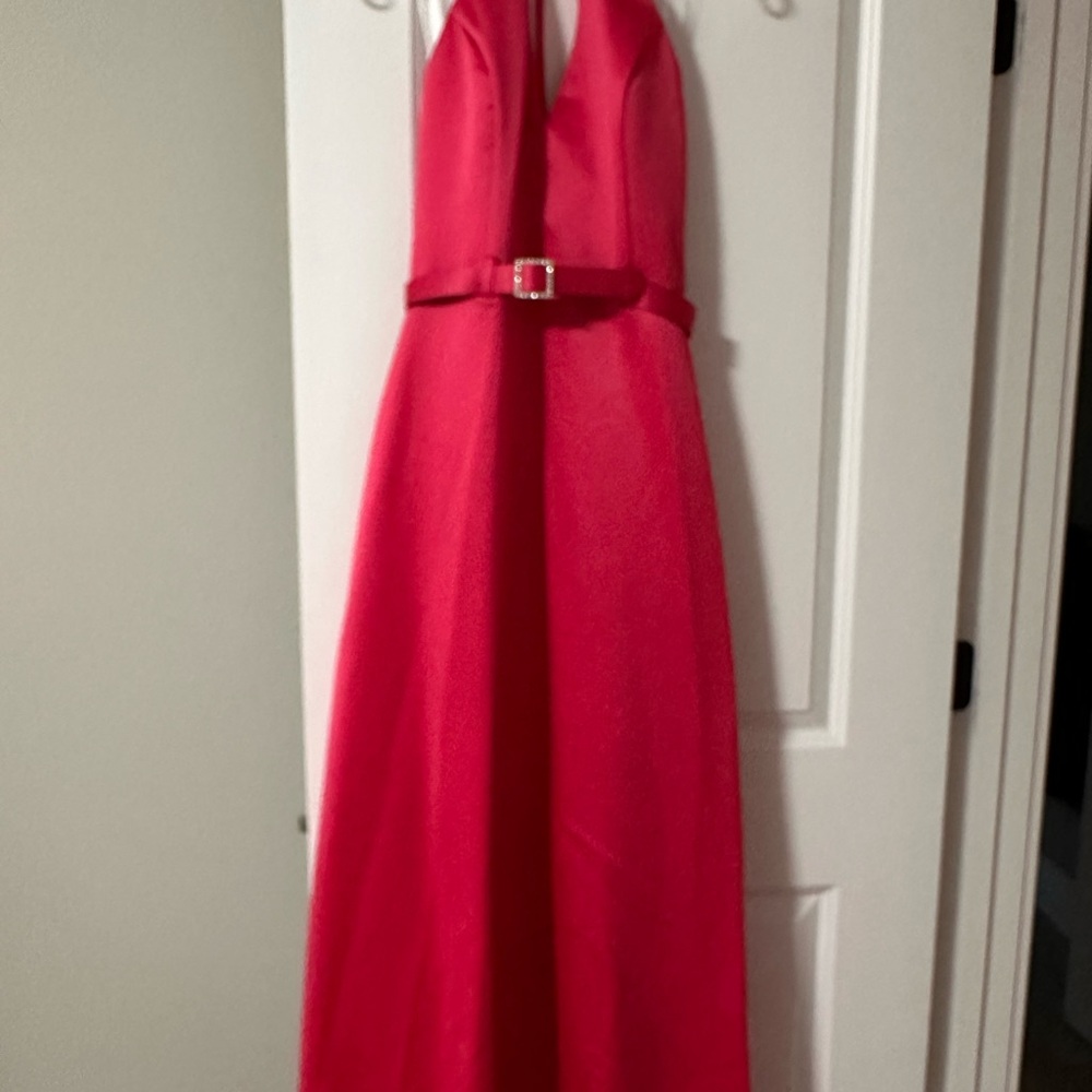 Scott McClintock Coral Halter Maxi Dress
